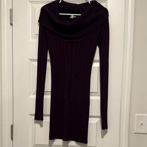 Chic Long Sleeve Purple Dress